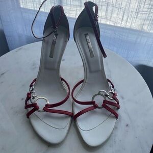 Aldo Burgundy Strappy Heels